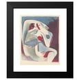 thumbnail image 2 of Mikuláš Galanda 15x18 Black Modern Framed Museum Art Print Titled - Lovers (1937), 2 of 5