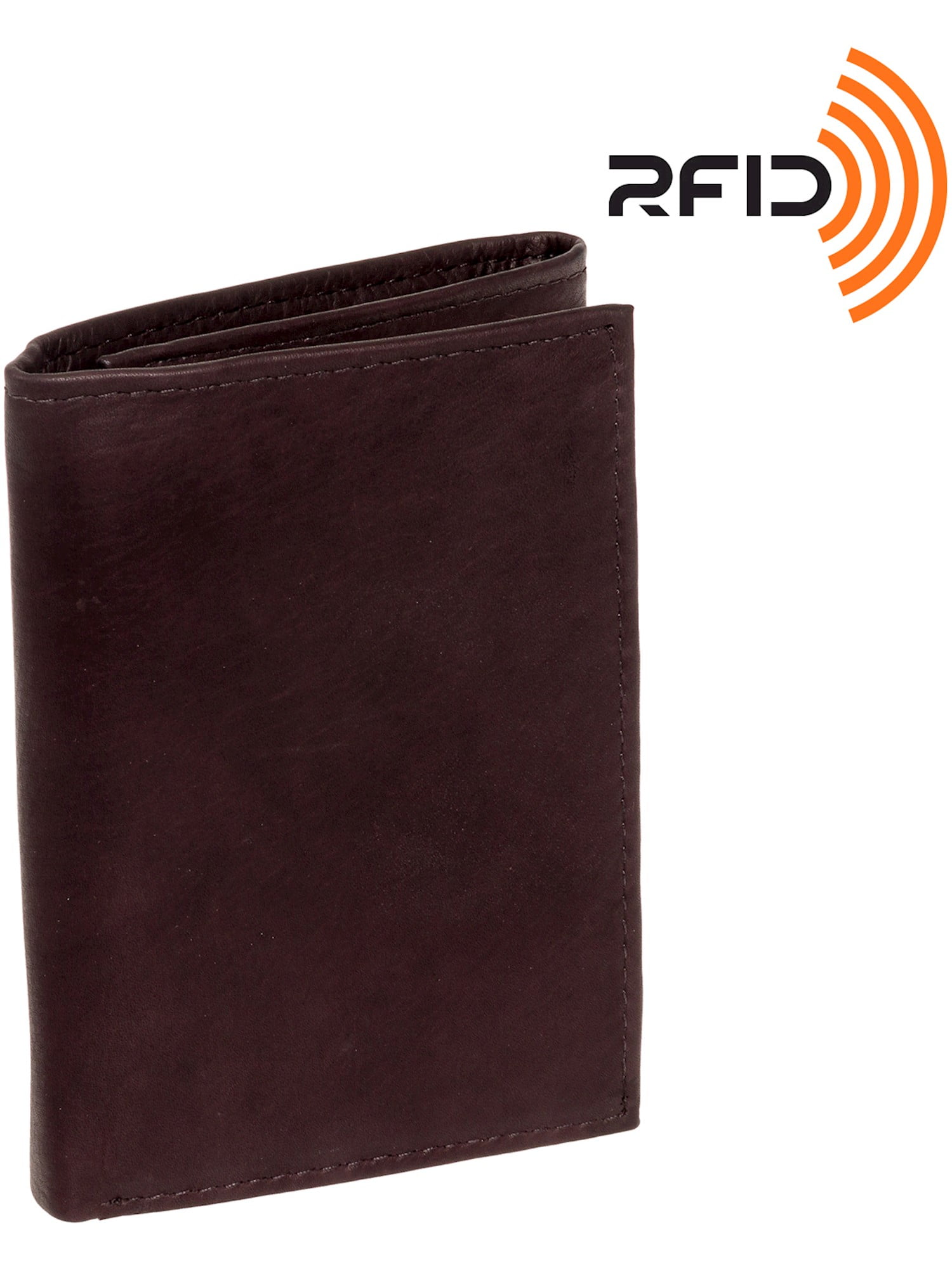 Prime Hide Sanford Men's Small Black Trifold Leather Wallet RFID Blocking New 