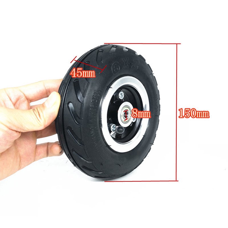 Replacement 6 x 2 inch Pneumatic Air Wheel Tyre Tire for Electric