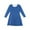 Blue#002, variant on LTTVQM Little Girl Cute Dresses Size 5-6 Summer Casual Solid Color Long Sleeve Midi Dress Swing Crew Neck Sundress Fashion Church Dress Black