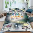 thumbnail image 2 of Annie y Carola Conjunto de sábanas temático, trío de piezas, cómodo y amigable con la piel, diseño único, regalo de decoración para el hogar para familiares, amigos y fans,173cm *218cm, 2 of 6