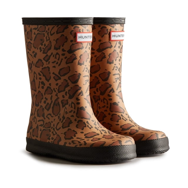 Hunter Bottes Wellington Imprimé Léopard Original pour Garçons/filles