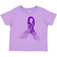 thumbnail image 3 of Inktastic Alzheimer's Awareness Purple Ribbon Made of Heart Boys or Girls Toddler T-Shirt, 3 of 5