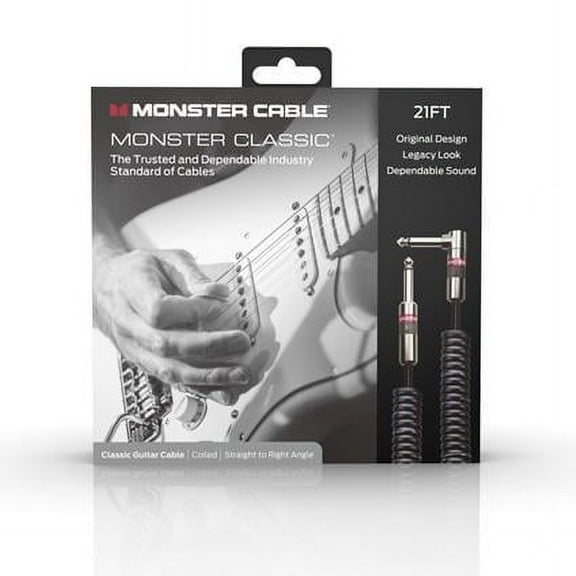 0.25 in. Monster 600499-00 Prolink Monster Classic Instrument Cable with 21 ft. Coiled