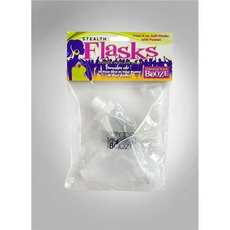 

4oz Soft Flasks & Funnel - 4 Set - Pack of 6