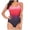 Pink, variant on Womens Color Block Print One Piece Swimsuits Athletic Training Swimwear Full Coverage Bathing Suits