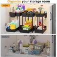 thumbnail image 3 of Under Sink Organizers, 2-Tier Multi-Use Kitchen and Bathroom Organizers and Storage with Sliding Drawers, Bathroom Cabinet Organizer, 3 of 4