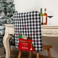 thumbnail image 4 of Coxeer Christmas Chair Slipcovers Plaid Snowflake Soft Chair Protector Chair Back Cover, 4 of 10