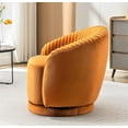 thumbnail image 2 of US Pride Furniture Modern Barrel Swivel Chair with Plush Velvet Upholstery and Smooth 360° Rotation, Round Accent One-Seater Sofa for Living Room, Bedroom and Office, 2 of 4