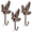 Hummingbird, variant on Palm Trees Cast Iron Wall Hooks, Decorative Vintage Hangers for Bathroom and Entryway