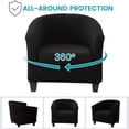 thumbnail image 6 of CJC 2-Piece Club Chair Covers, Stretch Tub Chair Slipcover, Armchair Furniture Protector for Living Room Bar Counter Hotel(1 Pcs), 6 of 9
