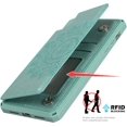 thumbnail image 6 of iPhone 11 Pro Wallet Case with RFID Blocking Card Holder,Premium PU Leather Double Magnetic Buttons Stand Flip Wrist Lanyard Strap Back Cover for iPhone 11 Pro 5.8 Inch,Green, 6 of 16