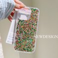 thumbnail image 3 of Funda de teléfono de silicona con lentejuelas brillantes de lujo para iPhone 16, 15, 11, 12, 13, 14 Pro Max, protección a prueba de golpes, regalo de Navidad, 3 of 4