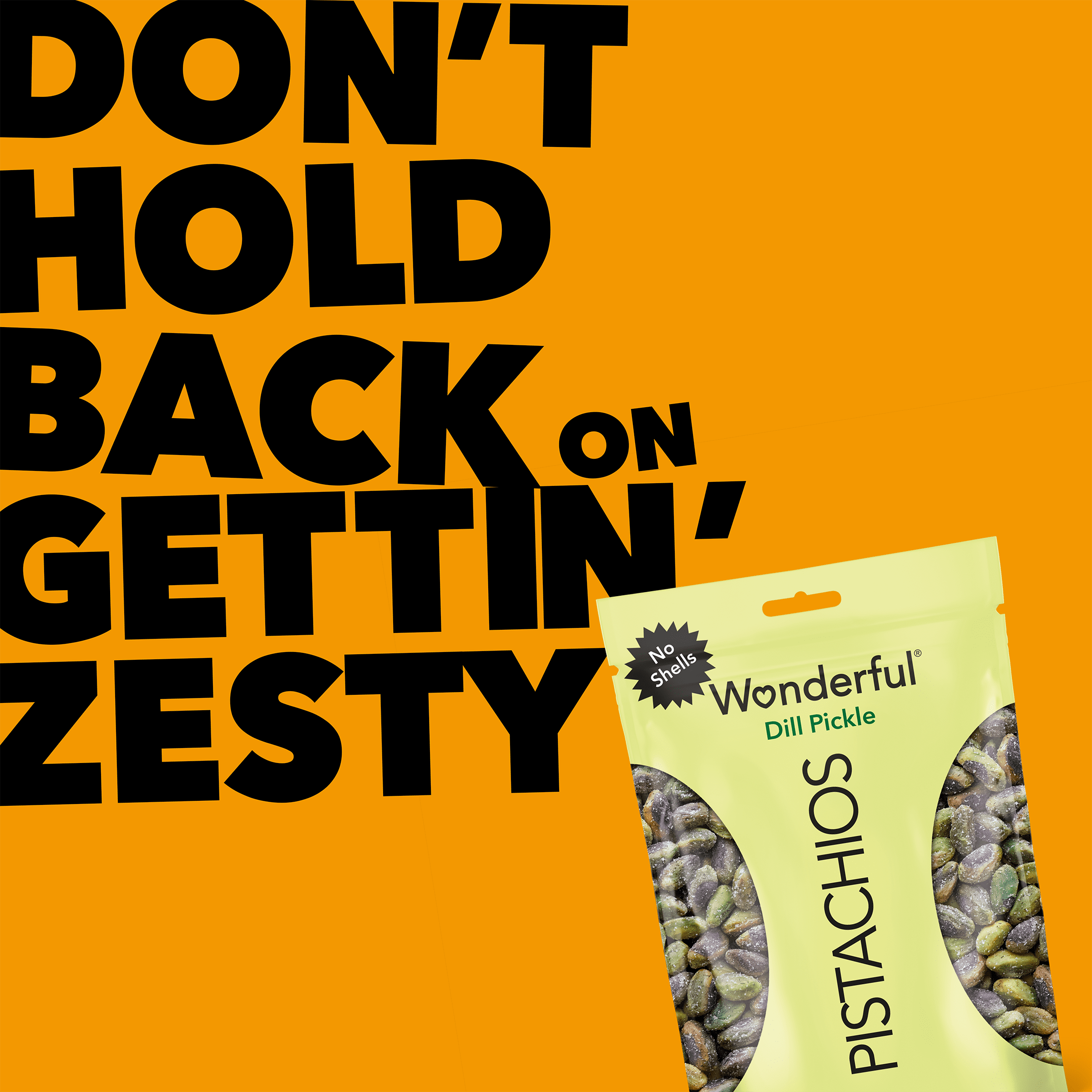 Wonderful Pistachios No Shells Dill Pickle Nuts, 11 Ounce Bag