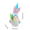 thumbnail image 3 of yulier Easter Bunny Gnomes Plush Decorations Spring Easter Gnome Bunny with Carrot Rabbit Figurines Faceless Gnome Stuffed Doll Home Table Ornaments Easter Gifts, 3 of 6
