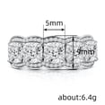 thumbnail image 4 of K-KED Gorgeous 925 Silver Plated Rings Cubic Zirconia Women Wedding Delicate Jewelry Size 6-10-7, 4 of 6