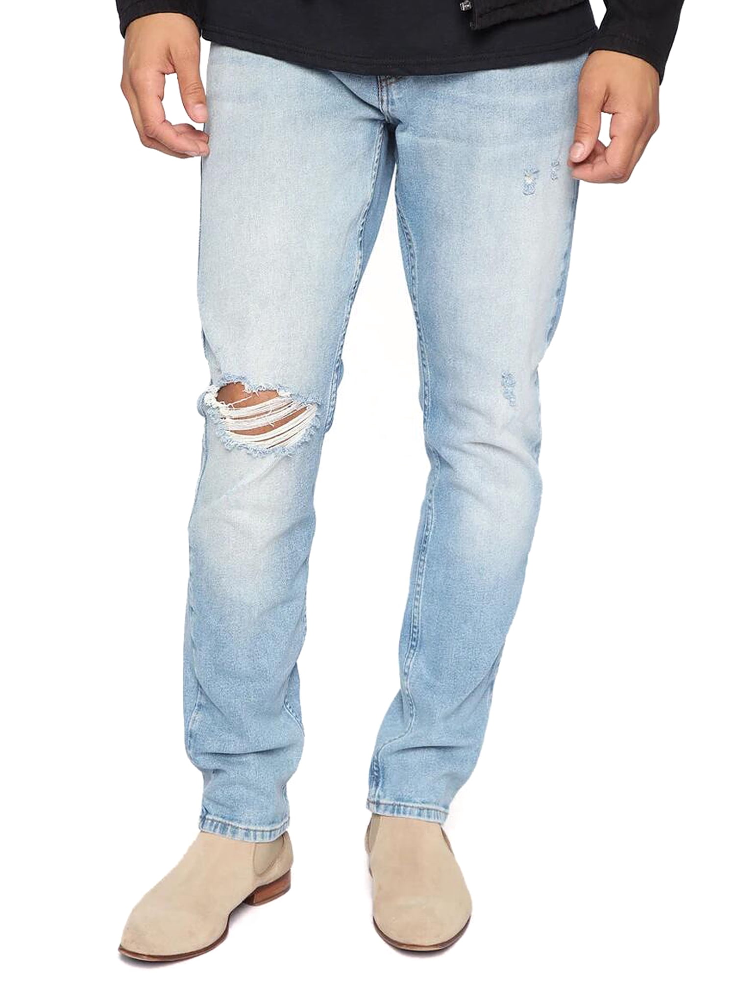 straight leg biker jeans