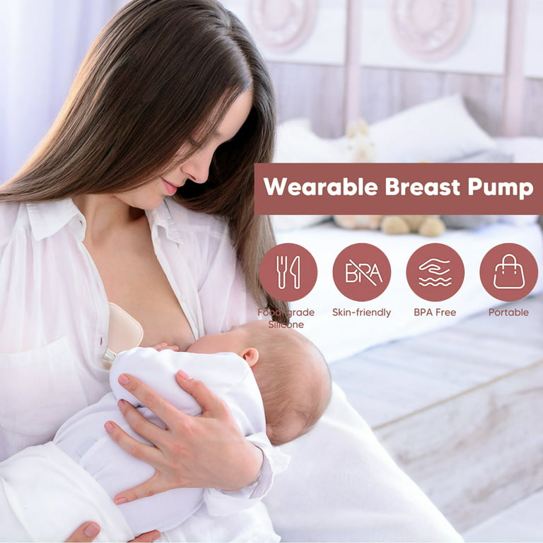Double Wearable Breast Pump Breastfeeding, Hands Free Portable Breast Pump  QW