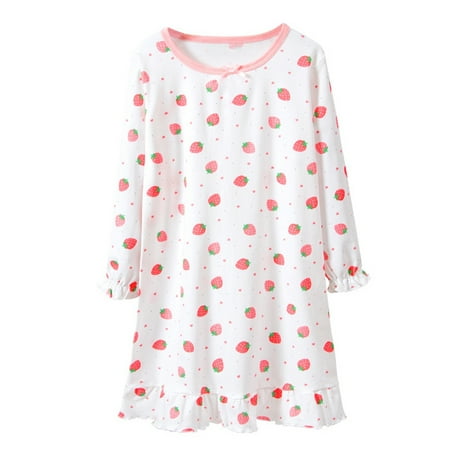

SILVERCELL Kids Round Neck Long Sleeve Cute Cartoon Print Sleepwear Toddler Girl Pajamas Sets