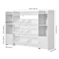 thumbnail image 5 of KFFKFF Kids Toy Storage and Bookshelf, 4-Tier Organizer with 8 Removable Plastic Bins, Children's Cubby Cabinet with Shelf for Study Rooms, Bedrooms, Playrooms, Classrooms, and Nurseries, White, 5 of 9