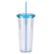 thumbnail image 1 of ¡Venta caliente! Taza plástica transparente creativa de la bebida fría de la taza de la paja 24oz con la tapa, 1 of 4