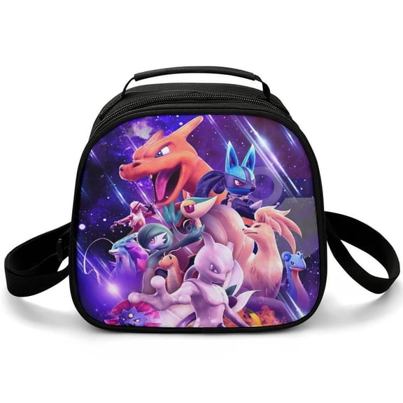 Poke-mon Cartoon Lunch Bags Are Suitable For Work Travel And Outdoor Activities One size