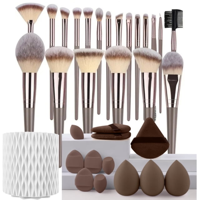 3-20PCS Makeup Brushes Set Eyeshadow Fluffy Foundation Concealer Blush Highlighter Storage Box Female Cosmetics Beauty Tools,makeup brush set