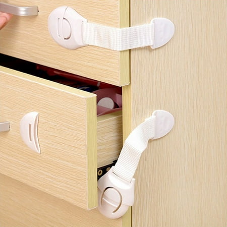 VicTsing 10pcs Portable Multi-functional Baby Infant Kids Adhesive Safety Locks Latches Door Cupboard Cabinet Fridge Drawer
