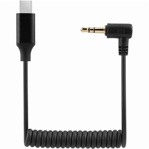 USB-C Microphone Adapter 3.5mm Male TRS to Type C VideoMic Dongle Mic Audio Cable, Compatible with Samsung Android Phones RODE VideoMicro - Black