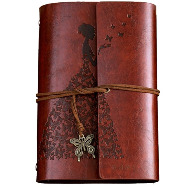 Bloc de notas Kraft Vintage A6, cuaderno de hojas sueltas, diario de escritura de cuero