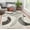 Grey, variant on Modern Geometric Shapes Hand-Carved Soft Living Room Area Rug