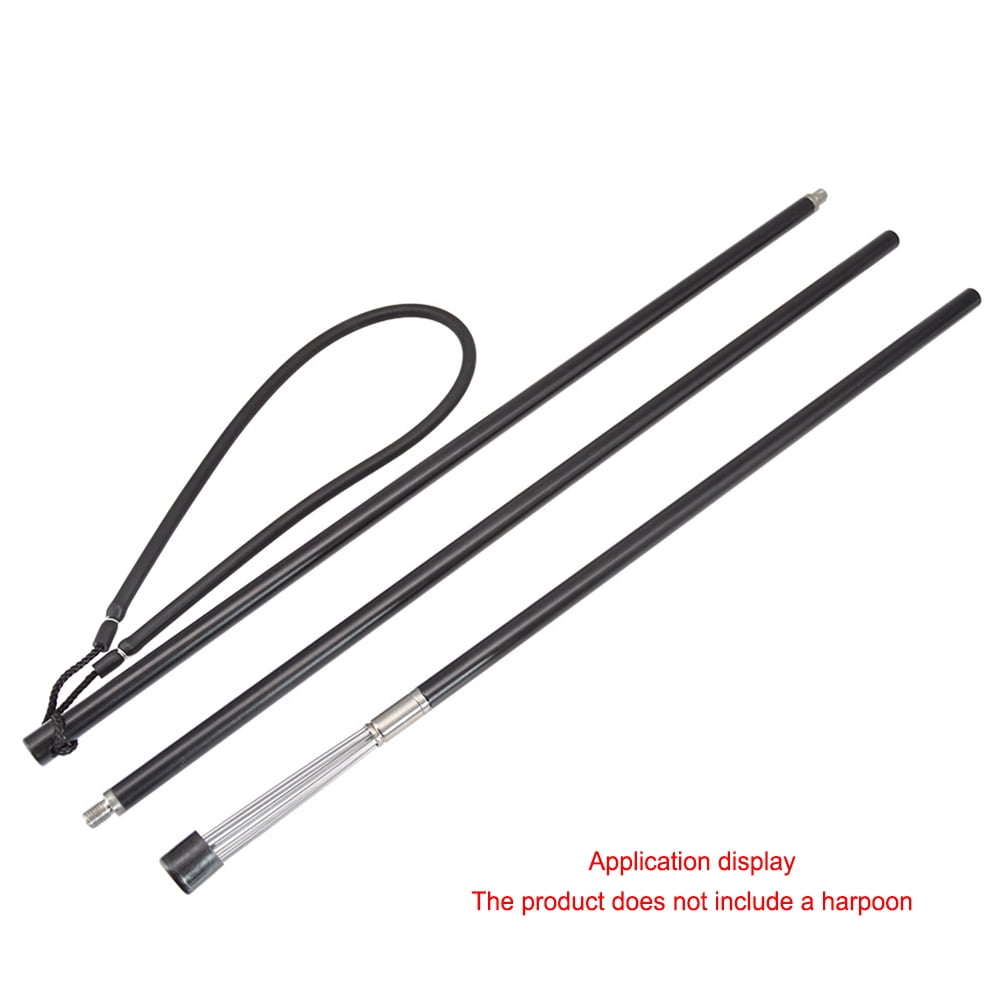 Yucurem Speargun Pole Rubber Fishing Hand For Harpoon Spearfishing Diving Diving Essentials (Black)