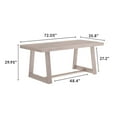 thumbnail image 4 of Plank+Beam Farmhouse 72" Dining Table, Solid Wood Rectangular Kitchen Table for 6 People, 4 of 11