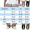 thumbnail image 3 of LWavelet Men's Vertical Striped Wide Leg Joggers - Drawstring Waist Soft Fabric Trendy Casual Daily Pants Army Green L, 3 of 5
