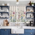 thumbnail image 2 of Spring Floral Kitchen Curtains 84 Inch Length, Watercolor Herbs Summer Botanical Rustic Grommet Top Bedroom Living Room Curtains, Light Filtering Cafe Curtain Drapes 2 Panels Set 104''x84'', 2 of 9