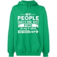 thumbnail image 2 of OXI Hoodie Sweatshirt - People Skills Fine Work, Basic Casual Hoodie for Men's and Women Fleece Hoodie Long Sleeve - Irish Green 2X-Large, 2 of 3