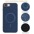 thumbnail image 4 of Allytechgroup iPhone 8 Plus/7 Plus Case with Magnetic Ring, Compatible with Magsafe Slim Back Cover Flannel Inner Lining Shockproof Protective Phone Case for Apple iPhone 8 Plus/7 Plus, Darkblue, 4 of 6