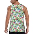 thumbnail image 3 of Fotbe Flowers and Cactus Pattern Men's Quick Dry Workout Tank Top Gym Muscle Tee Fitness Bodybuilding Sleeveless T Shirt Breathable Workout Shirt-, 3 of 9