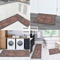 thumbnail image 6 of 2 Piece Bohemian Brown Ethnic Rug Rug Kitchen Rug Set, Decor Kitchen Rugs, Absorbent Non-Slip Washable Floor Mats, Home Indoor Runner Rugs 17"x47"+17"x30", 6 of 7