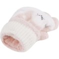 thumbnail image 5 of Guantes sin dedos con solapa para niños, lindos mitones de zorro, elásticos, convertibles, de punto, para invierno, 5 of 5