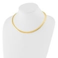 thumbnail image 2 of 14K Two-Tone Gold Fancy Omega Chain Necklace 6 mm Reversible 18 inch, 2 of 5