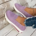thumbnail image 6 of longantii Orthopedic Dress Shoes for Women Arch Support Non Slip Slip on Running Shoes Wide Mesh Stretch House Shoes Comfortable 2026 Orthopedic Shoes Purple, 6 of 9