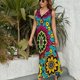 thumbnail image 3 of Bohemian Pattern Vestido Sin Mangas Para Mujer, Traje De, Ropa De Cumpleaños, Verano, 3 of 5