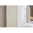thumbnail image 5 of Queen Size Platform Bed, Elegant Bed Frame with Chenille Fabric, High Headboard, Wooden-slats Base, Metal Side Rails Frame, Simplicity Bed for Adults, Teens, Children, Cream White, 5 of 9