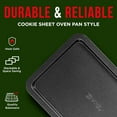 thumbnail image 3 of 3 Piece Set Nonstick Carbon Steel Oven Bakeware -Professional Quality Kitchen Cooking Baking Trays Small, Medium & Large Baking Sheet Pans, 3 of 7