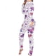 thumbnail image 1 of Sexy Pyjama Women's Jumpsuit Suit Button-down Front Back Butt Bum open Ass Flap Jumpsuit Loungewear Christmas Print Buttoned NEW, 1 of 4