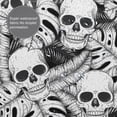 thumbnail image 3 of Rateoe Skull and palm leaves Shower Curtain - Fancy Bathroom Shower Curtain Sets - Waterproof Shower Curtain with Hooks with 12 Plastic Hooks 72x72 Inches, 3 of 5