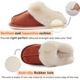 thumbnail image 6 of Womens Slipper Memory Foam Fluffy Soft Warm Slip On House Slippers,Anti-Skid Cozy Plush for Indoor Outdoor, 6 of 13