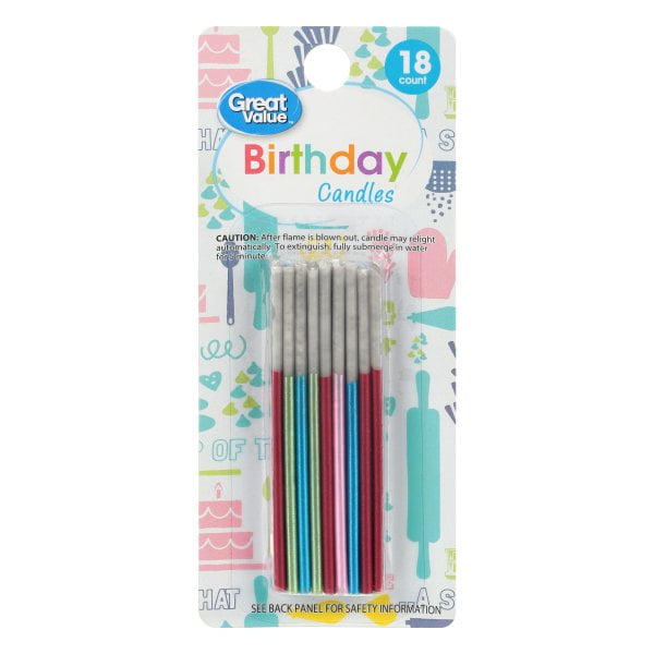 Great Value Relight Sparkling Candles, 18 Count