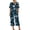Dark Blue, variant on WREESH Womens Pajama Sets Printing Round Neck Short Sleeve Sleepshirt And Pants Two Piece Sets S Loungewear Pajamas With Pockets Dark Blue